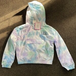 Girls justice size 8 rain jacket NWT